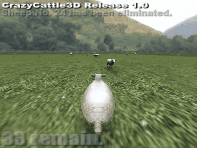 Skill-based progression in Crazy Cattle 3D showing expert player maneuvers