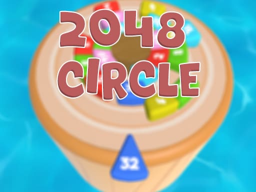 2048 Merge Circle gameplay screenshot showing key features and visual style