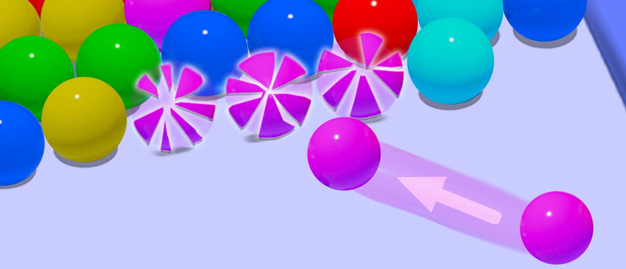 Bubble Game 3D gameplay screenshot showing key features and visual style