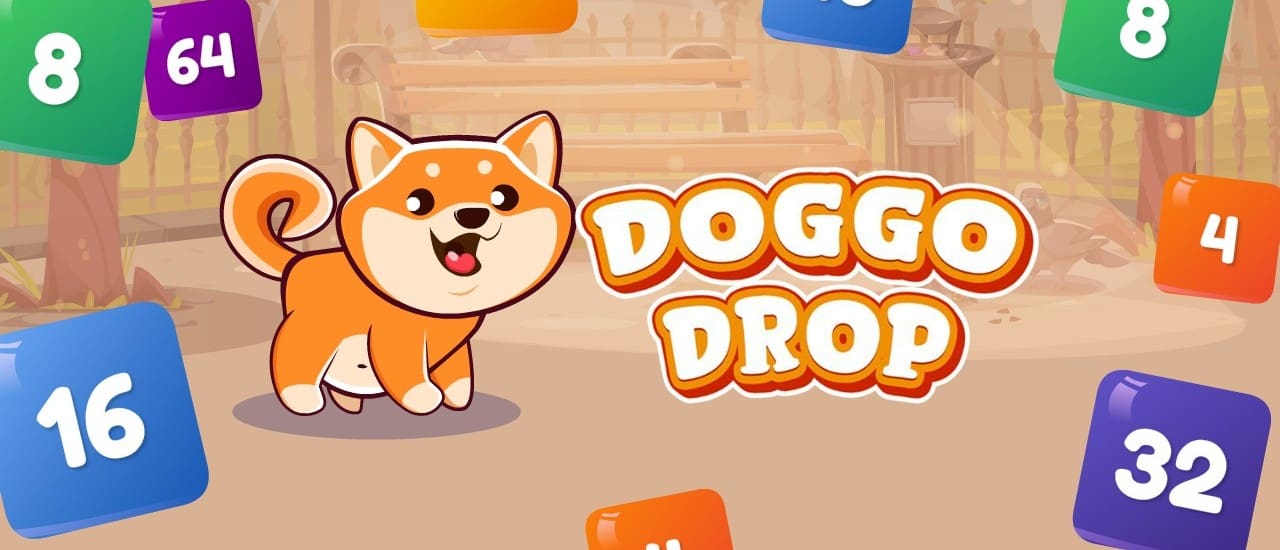 Doggo Drop gameplay screenshot showing key features and visual style