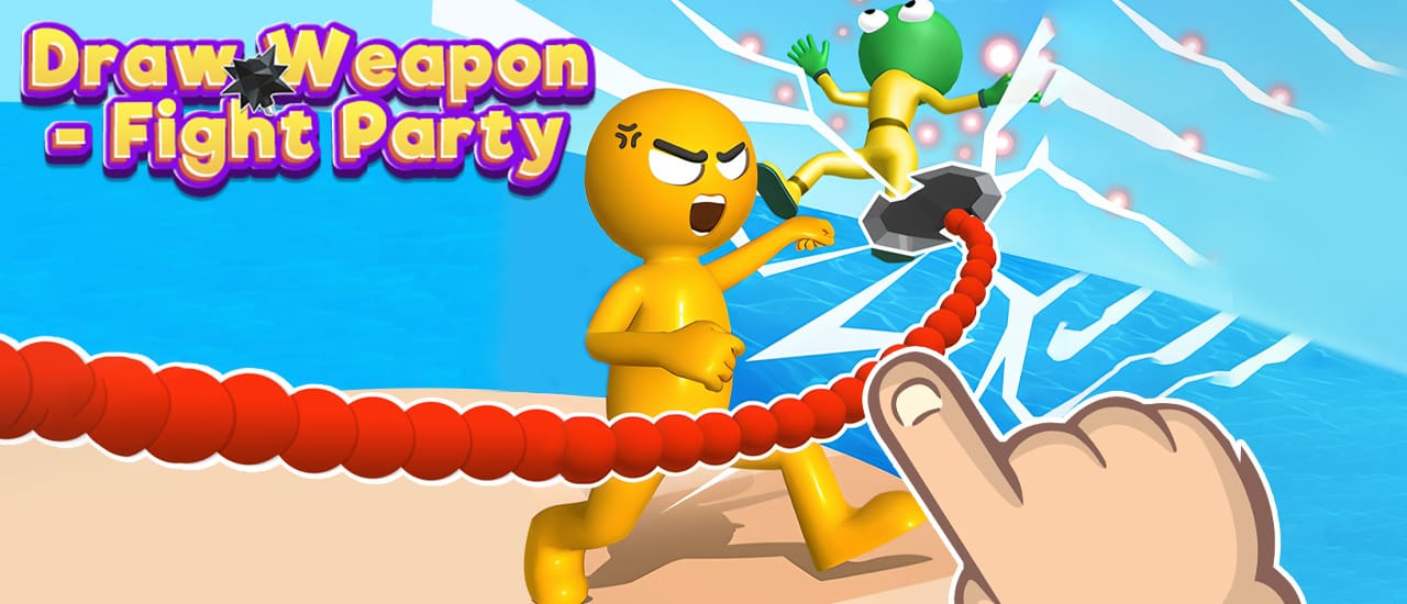 Draw Weapon Fight Party gameplay screenshot showing key features and visual style