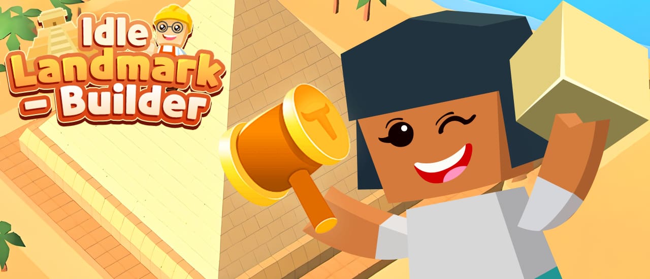 Idle Landmark Builder gameplay screenshot showing key features and visual style