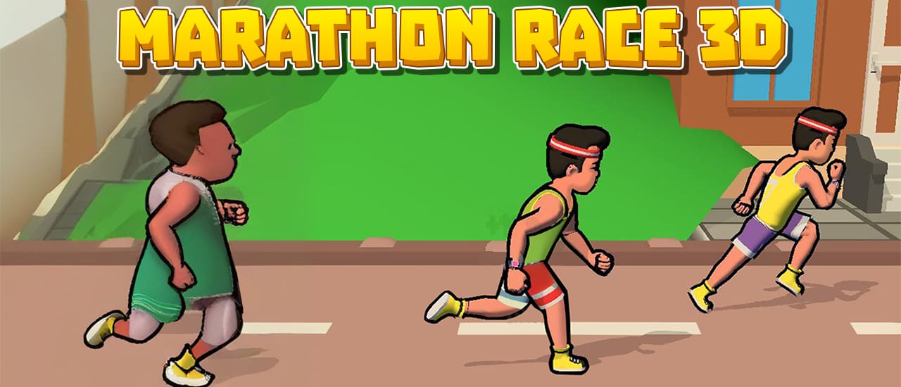 Marathon Race io gameplay screenshot showing key features and visual style