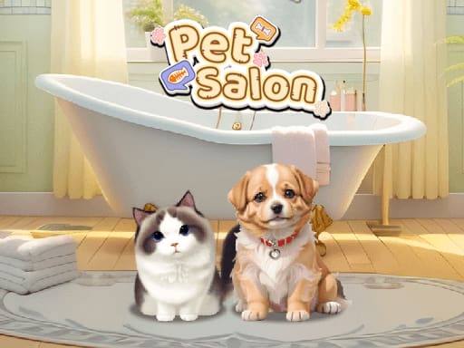 Pet Salon gameplay screenshot showing key features and visual style