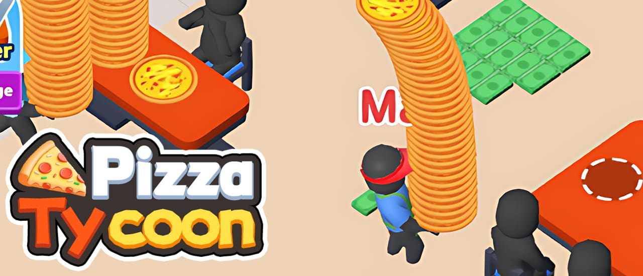 Pizza Tycoon gameplay screenshot showing key features and visual style