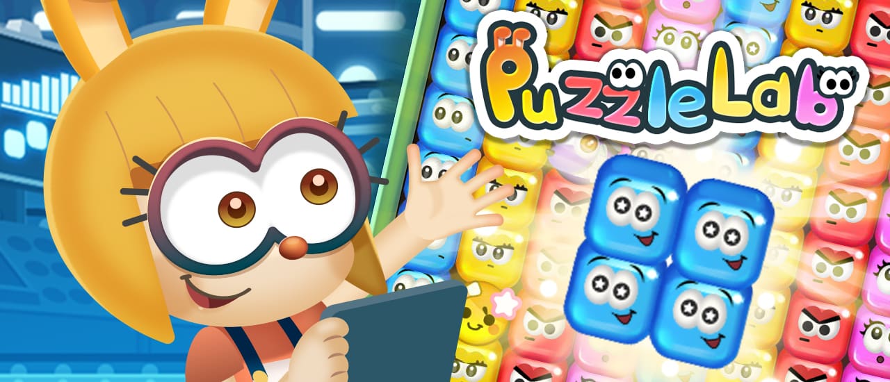 Puzzle Lab gameplay screenshot showing key features and visual style