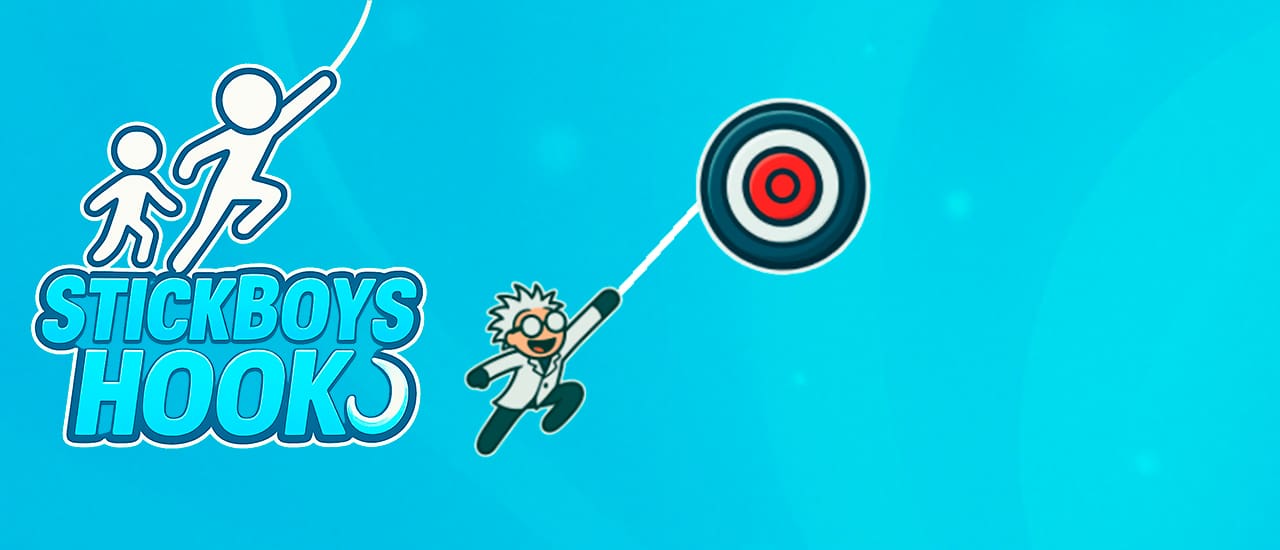 Stickboys Hook gameplay screenshot showing key features and visual style