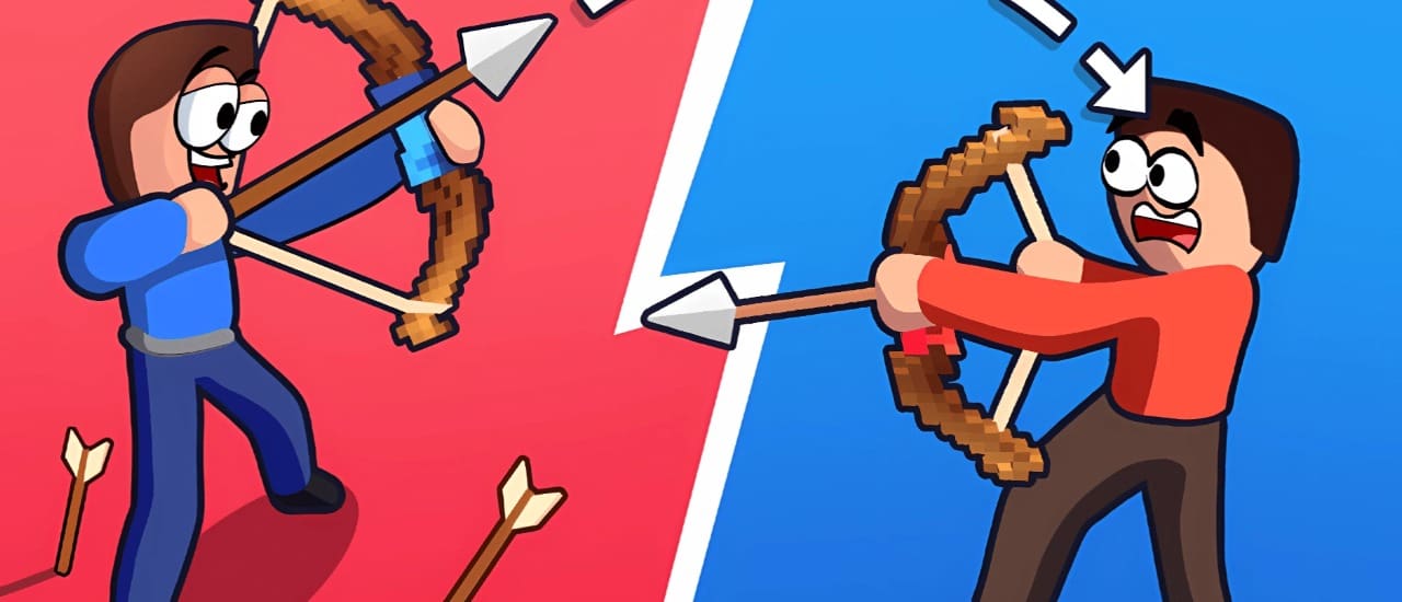 Two Archers: Bow Duel gameplay screenshot showing key features and visual style